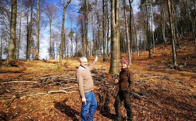 Karl-Heinz BOSCH et Sabine HOOS lors de la visite de l’îlot de sénescence Almersberg 